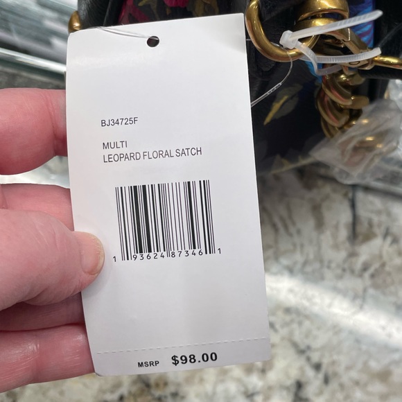 New Betsey Johnson Floral and Leopard Print Purse - Picture 10 of 12